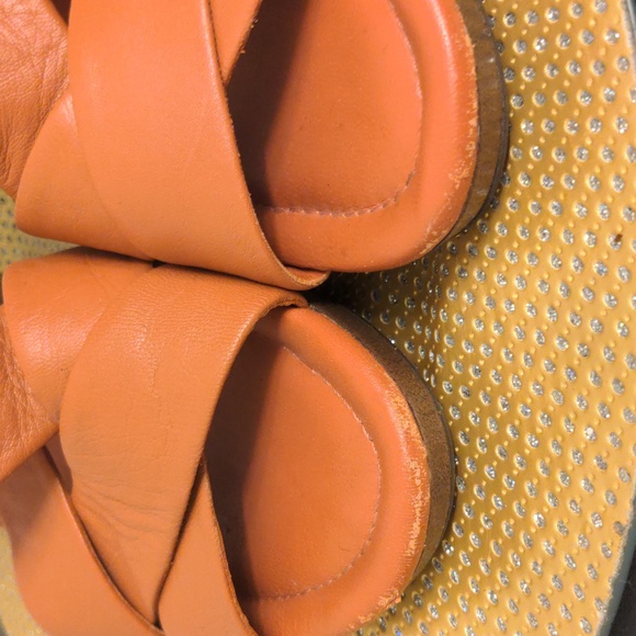 COLE HAAN Designer Terracotta Orange BUTTERY SOFT Leather Strappy Sandals 9.5B - Picture 6 of 9